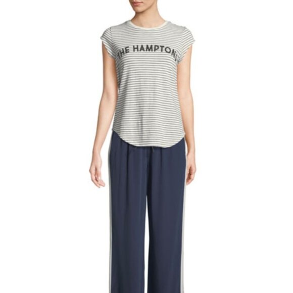 Joie NWT Dillon C The Hamptons Navy/White Striped Tee Shirt, Size Medium - Picture 3 of 5